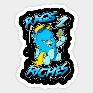 Rags 2 Riches Drippy Graffiti Culture Hip Hop Teddy Bear Sticker